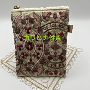 インド刺繍リボン ミニポーチ