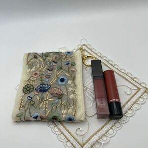 インド刺繍リボン ミニポーチ
