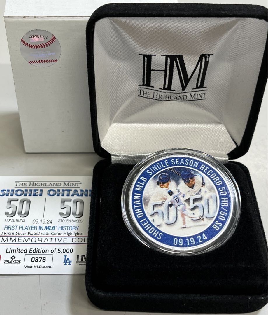新品 大谷翔平ドジャース入団記念 シルバーコイン 5000個限定品