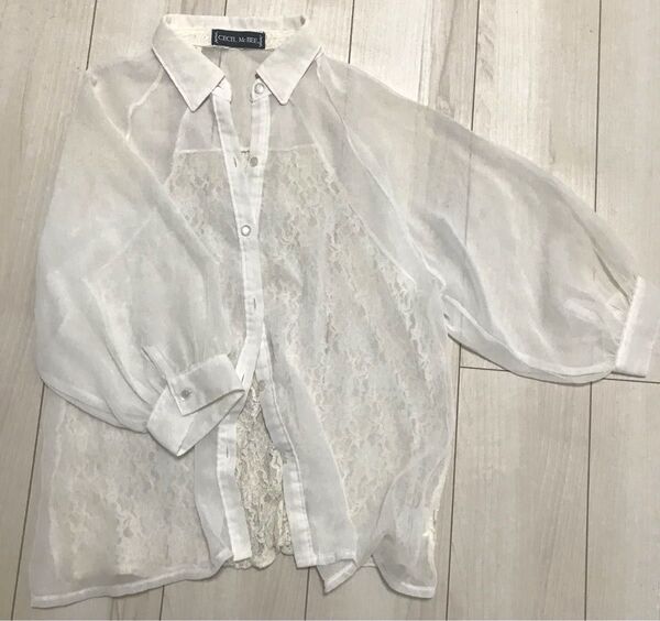 CECIL McBEE長袖シャツ ドレスシャツ セシルマクビー