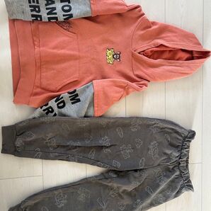 トムとジェリー フード付きトレーナーとパンツセットパーカースエット セットアップ 上下セット スウェット パンツ パーカー