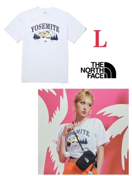 THE NORTH FACE ノースフェイス ヨセミテ ラウンドTシャツ メンズ レディース 半袖ホワイト L 海外限定