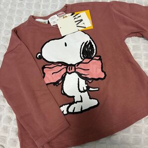 ZARA スヌーピー カットソー 厚手ロンT