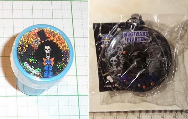 ☆ONEPIECEブルック スタンプ＆ミニ浮き輪ボールチェーン 2点セット 送料込み