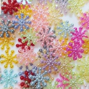雪の結晶 カラーランダム100個