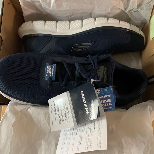 新品 未使用SKECHERS TRACK-BROADER ネイビー 28 cm新品