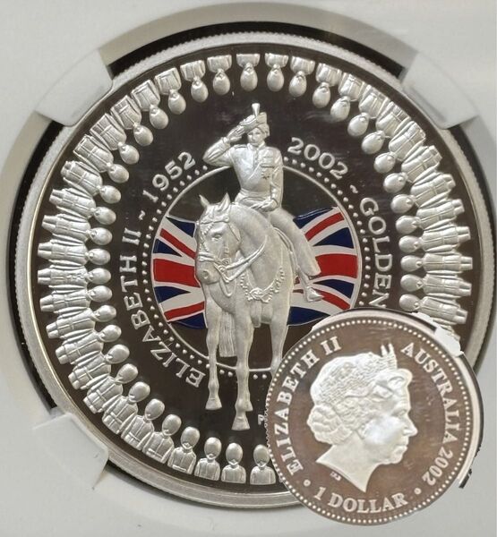 【準最高鑑定10枚】2002年 オーストラリア 1ドル銀貨 PF69 ウルトラカメオ NGC アンティークコイン