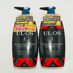 ULOS ウルオス スカルプシャンプー ボリュームアップ 本体 500ml × 2個 キングダム ステッカー 1枚付き