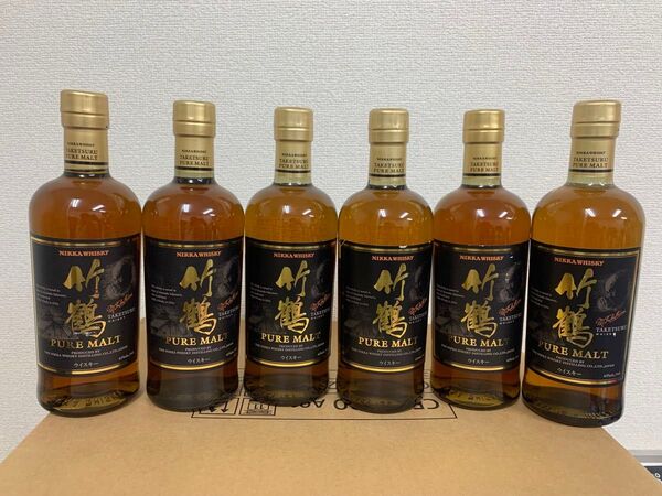 NIKKA WHISKY ニッカ ウイスキー ピュアモルト 竹鶴黒ラベル 4本セット