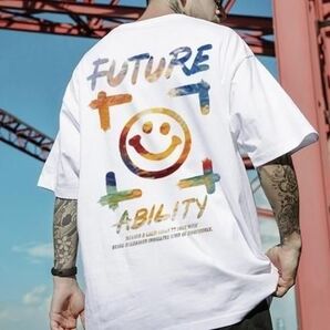 メンズ ニコちゃん ビッグサイズ Tシャツ ホワイト