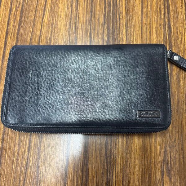 BURBERRY BLACK LABEL 長財布 ブラック レザー