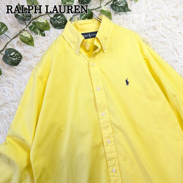 RALPH LAUREN ラルフローレン シャツ ブラウス カッターシャツ 綿 ボタンダウン 古着 ブラウス 大きいサイズ L