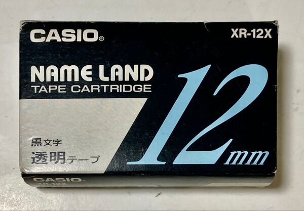 ◆新品未開封◆カシオ/ネームランド/透明/12ミリ/黒文字