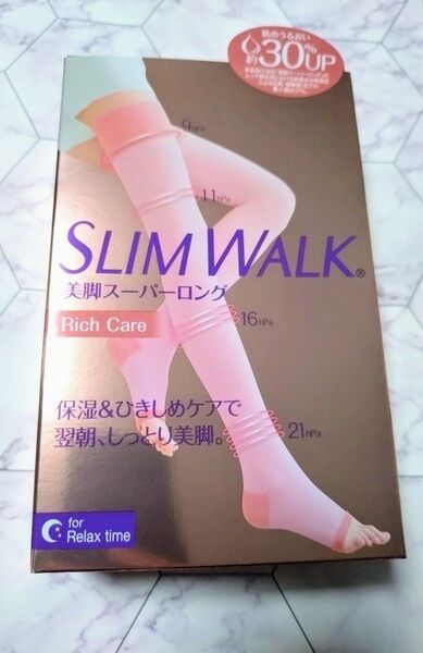 スリムウォーク おやすみ美脚 リッチケア スーパーロング RichCare 保湿 コラーゲン S〜M