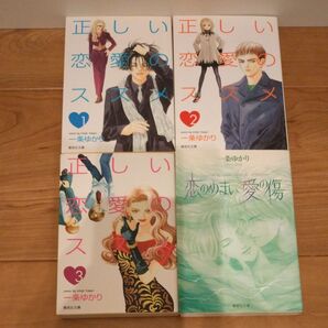 一条ゆかり 正しい恋愛のススメ 全3巻 恋のめまい愛の傷 文庫版 4冊 セット (集英社文庫)