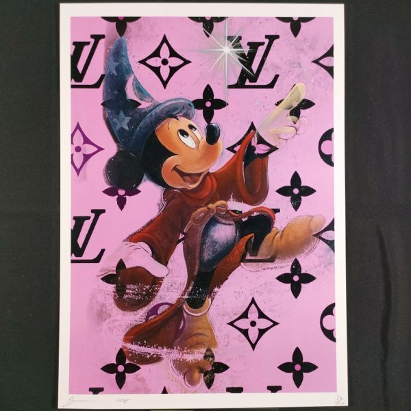 ミッキーマウス ファンタジア 直筆サイン付き 絵画 絵 限定 希少美品