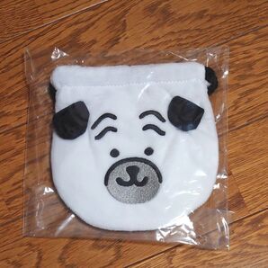 ナガノマーケット ぬいぐるみくじ 4等 おかおミニ巾着 パグ ナガノのくま パグさん ナガノくじ ナガノマーケットくじ