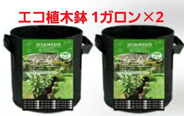 プランター 布鉢 エコ植木鉢 不織布ポット 1ガロン×2個 匿名発送