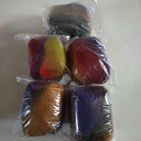 新品 未使用 ソックヤーン 毛糸 編み物 お得 5個セット ハンドメイド 靴下