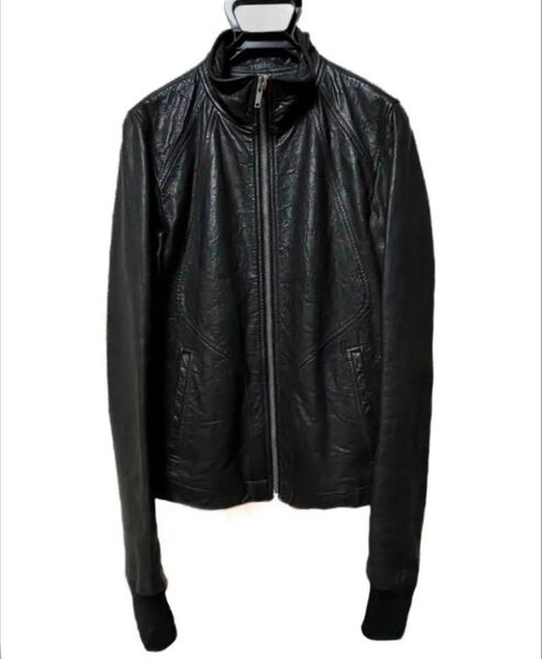 【匿名配送】【サイズS】Rick Owens インターシャレザーライダース