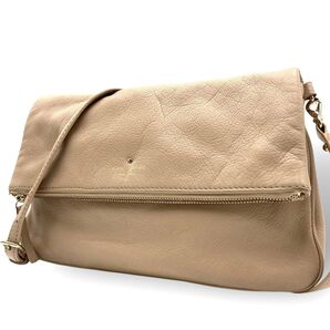 katespade NEWYORK ケイトスペード ショルダーバッグ 斜め掛け レザー 本革 シボ革 ベージュ フラップ