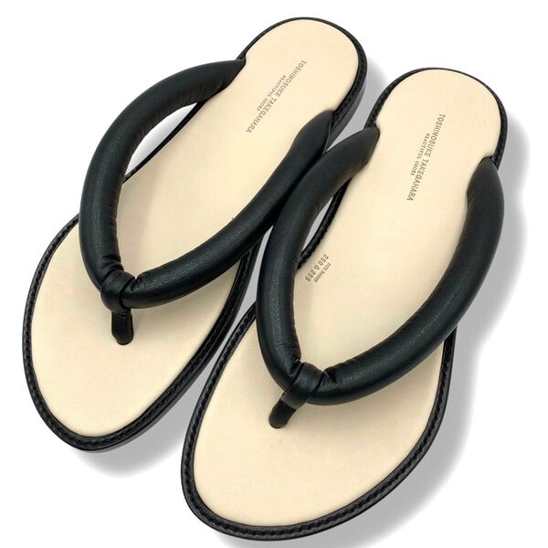 【美品】 トシノスケタケガハラ BEAUTIFUL SHOES ビューティフルシューズ トングサンダル 25 ブラック
