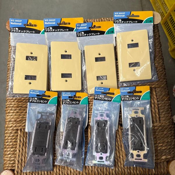 National レトロなハイ連用ダブルコンセント 4個セット