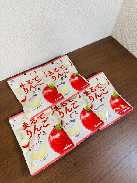 不二家 まるでりんごグミ シャリっと食感 5個セット