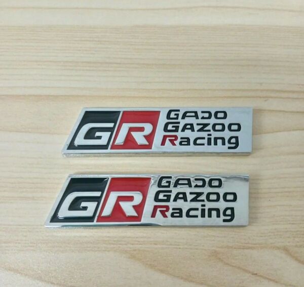GR GAZOO Racing エンブレム ステッカー2枚SET 送料無料/トヨタ ガズーレーシング 車 gr