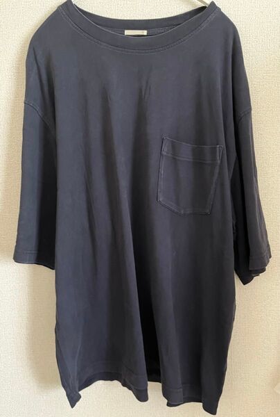 ジーユー 半袖 カットソー ネイビー 紺 古着 ヴィンテージ衣類 服 ベーシック シンプル ユニクロ UNIQLO