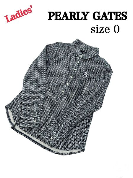 PG パーリーゲイツ ポロシャツ 長袖 シャツ レディース0 S 総柄