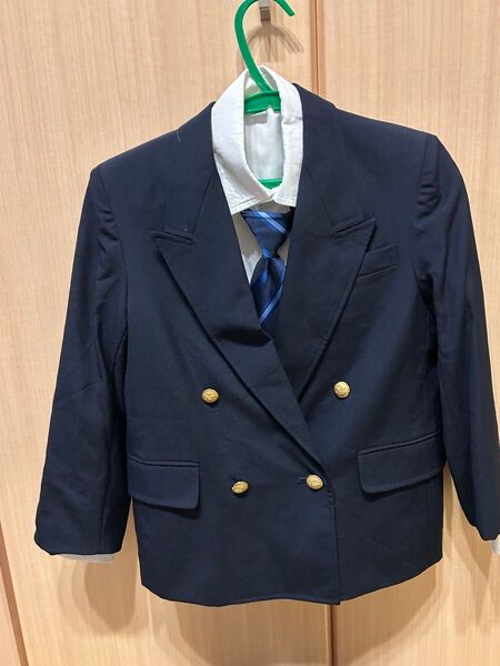 120cmダブルジャケット 紺ブレザー