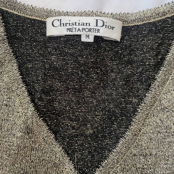 Christian Dior ラメ入りトップス ゴールド M
