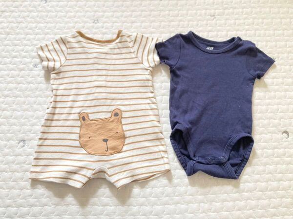 GAP ベビー服 くま ロンパース 半袖 ブラナンベア 2枚セット 60