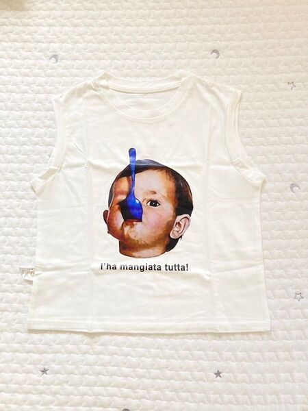 新品 海外子供服 ノースリーブ トップス 110