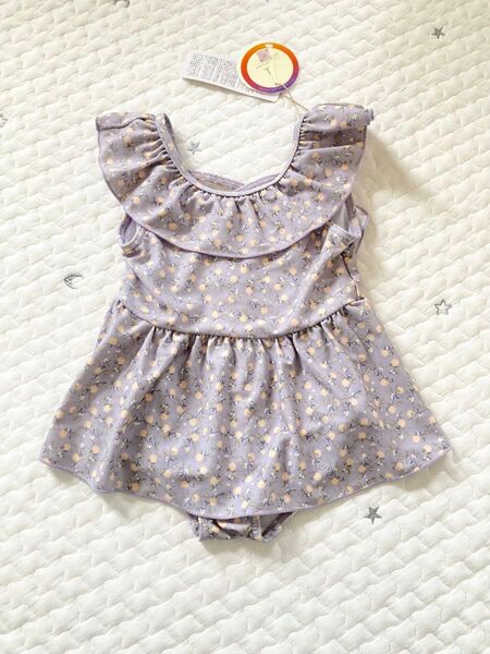 新品 テータテート ベビー水着 女の子 オレンジ 95