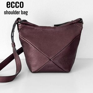 【極美品】エコー 撥水加工 ショルダーバック メタリック クロスボディーバック