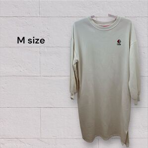 一点のみ!着用品!レディース マタニティ 裏起毛ワンピース ミッキー シミあり M
