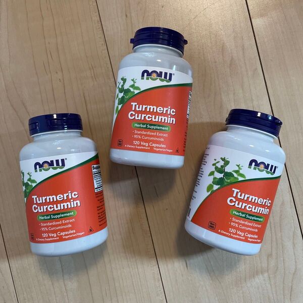 NOW FOODS ターメリック クルクミン 120粒 3本セット
