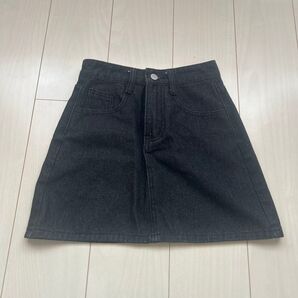 ブラックデニムミニスカート