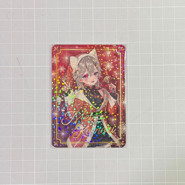 【クーポン消化】小森めと ぶいすぽっ! クリスマスケーキ缶 特典 カード ホログラムカード イラストカード クリスマスカード