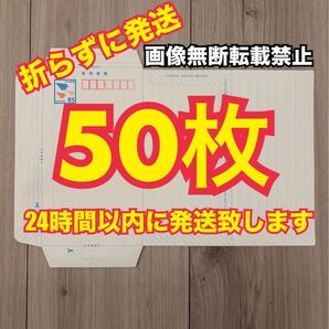 ミニレター 郵便書簡 50枚 スピード発送 【折らずにそのまま発送】