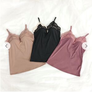 【新品未使用】フェリチュール 極ふわキャミ 3点セット L