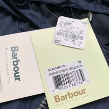 新品正規 バブアー Barbour ビデイル SL BEDALE フーデッド ナイロン ジャケット 38 定3.5万 ネイビー 収納ポーチ付 メンズ スリムフィット_画像7