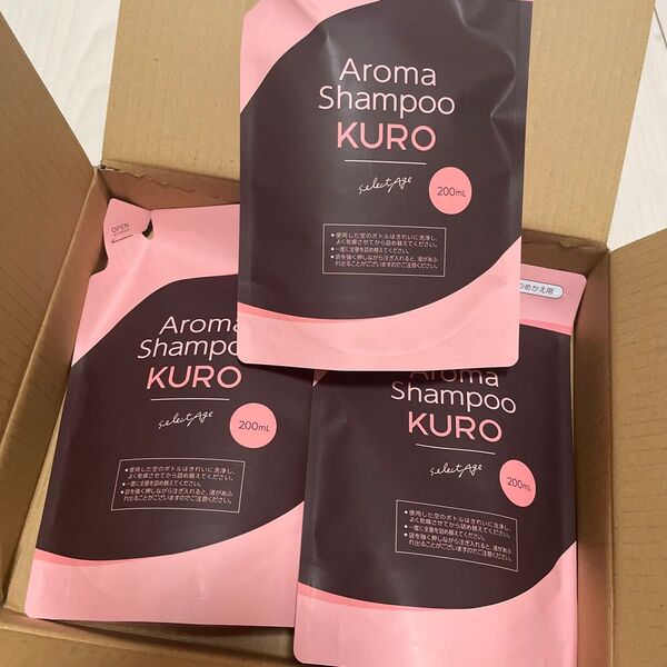 Aroma Shampoo KURO 詰め替え 3個セット