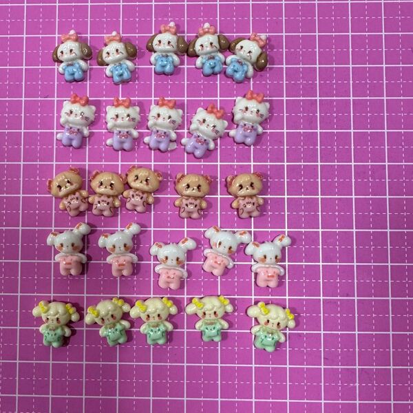 ネイルパーツ ミッコ 5種類 25p デコパーツ