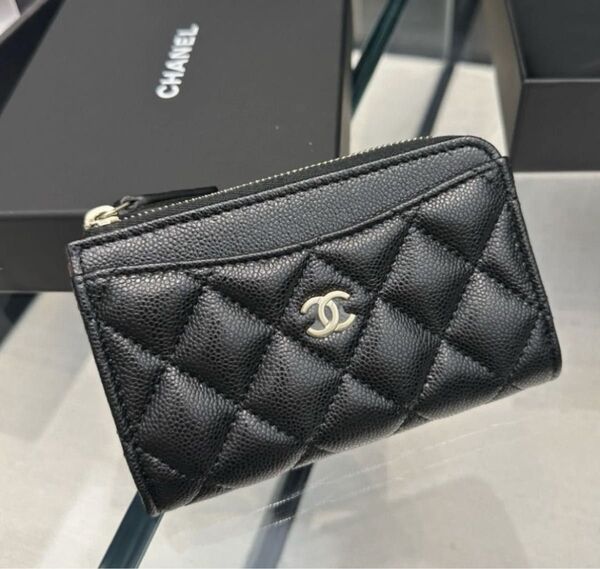 【CHANEL】グレインド シャイニー カーフスキン ブラック