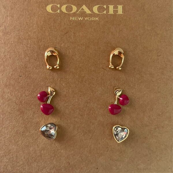 Coach コーチ ピアス 3点 セット 新品 箱無し 値下げ不可