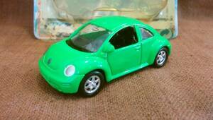  photographing hour breaking the seal Welly 1/60 VW NEW BEETLE Volkswagen New Beetle die-cast minicar zen my defect pullback mileage operation NG