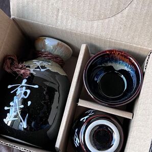 ☆戦国武将酒器3点セット ( 徳利 お猪口付き)/新品未使用☆